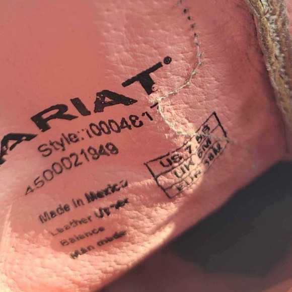 Ariat Crossfire Caliente Weathered Brown Cowboy Boot Women's sz 7.5 - Picture 4 of 5